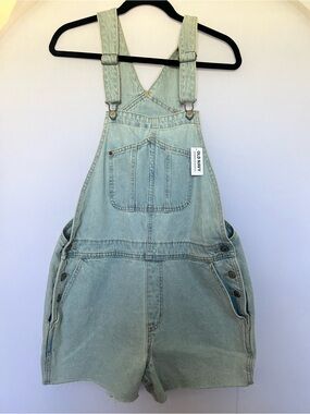 Old Navy Light Blue Denim Short Overalls